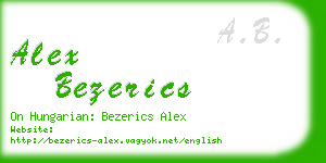 alex bezerics business card